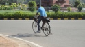 " Vai, I am in hurry!" - Bijay (office assistant). Bycycles gives easily access to everywhere. Location: India Gate, New Delhi.